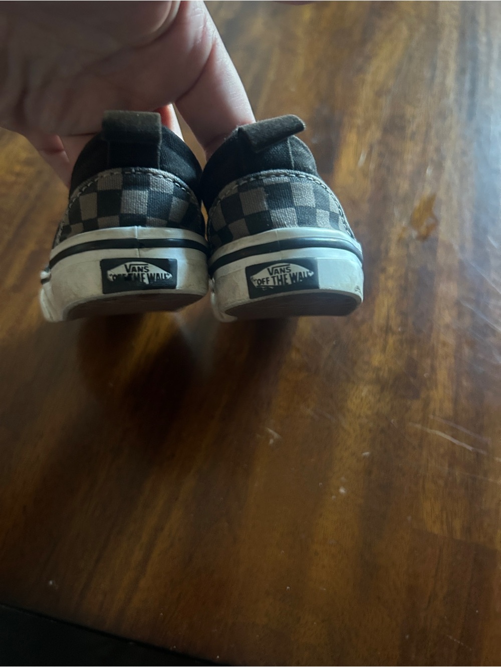 Vans Kids Checkerboard Slip-On Sneakers in Black and White - Picture 5 of 9